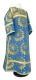 Clergy sticharion - Nativity Star rayon brocade S3 (blue-gold), Premium design