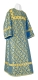 Clergy sticharion - Solovki rayon brocade S3 (blue-gold), Standard design