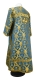 Clergy sticharion - Korona rayon brocade S3 (blue-gold) (back), Standard cross design