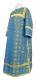 Clergy sticharion - Lavra rayon brocade S3 (blue-gold), Premium design