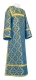 Clergy sticharion - Nicholaev rayon brocade S3 (blue-gold), Premium design