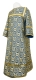 Clergy stikharion - Floral Cross rayon brocade S3 (blue-gold), Standard design