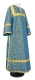 Clergy sticharion - Theophaniya rayon brocade S3 (blue-gold), Standard design