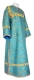 Clergy sticharion - Catherine rayon brocade S3 (blue-gold), Standard design