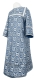 Clergy stikharion - Floral Cross rayon brocade S3 (blue-silver), Standard design