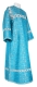 Clergy sticharion - Catherine rayon brocade S3 (blue-silver), Standard design