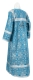 Clergy stikharion - Nicea rayon brocade S3 (blue-silver) back, Economy design