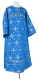 Clergy sticharion - Belozersk rayon brocade S3 (blue-silver), Standard design