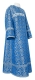 Clergy sticharion - Old-Greek rayon brocade S3 (blue-silver), Standard design