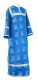 Clergy sticharion - Abakan rayon brocade S3 (blue-silver), Premium design