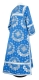 Clergy sticharion - Nativity Star rayon brocade S3 (blue-silver) back, Standard design