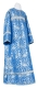 Clergy sticharion - Theophaniya rayon brocade S3 (blue-silver), Standard design