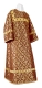 Clergy sticharion - Solovki rayon brocade S3 (claret-gold), Standard design