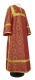 Clergy sticharion - Vasilia rayon brocade S3 (claret-gold), Standard design