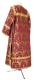 Clergy sticharion - Vinograd rayon brocade S3 (claret-gold) back, Economy design