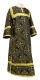 Clergy sticharion - Alania rayon brocade S3 (black-gold), Economy design
