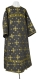 Clergy sticharion - Belozersk rayon brocade S3 (black-gold), Standard design