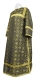 Clergy sticharion - Lavra rayon brocade S3 (black-gold), Premium design