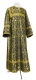 Clergy sticharion - Zlatoust rayon brocade S3 (black-gold), Economy design