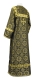 Clergy sticharion - Lavra rayon brocade S3 (black-gold) back, Premium design