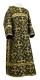 Clergy sticharion - Soloun rayon brocade S3 (black-gold), Standard design