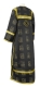 Clergy sticharion - Abakan rayon brocade S3 (black-gold) back, Economy design