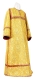 Clergy sticharion - Royal Crown rayon brocade S3 (yellow-gold with claret outline), Economy design