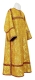 Clergy sticharion - Royal Crown rayon brocade S3 (yellow-gold with claret outline), Economy design