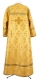 Clergy sticharion - Vine Switch rayon brocade S3 (yellow-gold) (back), Standard cross design