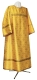 Clergy sticharion - Stone Flower rayon brocade S3 (yellow-gold), Economy design