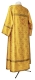 Clergy sticharion - Stone Flower rayon brocade S3 (yellow-gold) back, Economy design