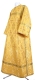 Clergy sticharion - Vine Switch rayon brocade S3 (yellow-gold), Standard cross design