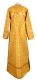 Clergy sticharion - Ostrozh rayon brocade S3 (yellow-gold) back, Standard design