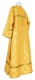 Clergy sticharion - Myra Lycea rayon brocade S3 (yellow-gold) back, Economy design