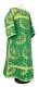 Clergy sticharion - Nativity Star rayon brocade S3 (green-gold), Standard design