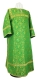 Clergy sticharion - Alpha&Omega rayon brocade S3 (green-gold), Standard design