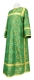 Clergy sticharion - Vologda Posad rayon brocade S3 (green-gold), Standard cross design