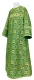 Clergy sticharion - Floral Cross rayon brocade S3 (green-gold), Standard design