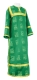 Clergy sticharion - Abakan rayon brocade S3 (green-gold), Economy design