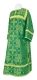 Clergy sticharion - Iveron rayon brocade S3 (green-gold), Standard design
