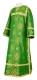 Clergy sticharion - Vilno rayon brocade S3 (green-gold), Standard cross design