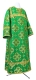 Clergy sticharion - Kostroma rayon brocade S3 (green-gold), Economy design