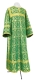 Clergy sticharion - Zlatoust rayon brocade S3 (green-gold), Economy design