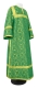 Clergy sticharion - Vasilia rayon brocade S3 (green-gold), Standard design