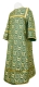 Clergy stikharion - Floral Cross rayon brocade S3 (green-gold), Standard design