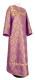 Clergy sticharion - Vasilia rayon brocade S3 (violet-gold), Standard design