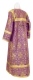 Clergy stikharion - Nicea rayon brocade S3 (violet-gold) back, Economy design