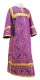 Clergy sticharion - Alania rayon brocade S3 (violet-gold), Economy design