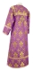 Clergy sticharion - Vine Switch rayon brocade S3 (violet-gold) back, Standard design