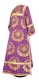 Clergy sticharion - Nativity Star rayon brocade S3 (violet-gold) back, Premium design